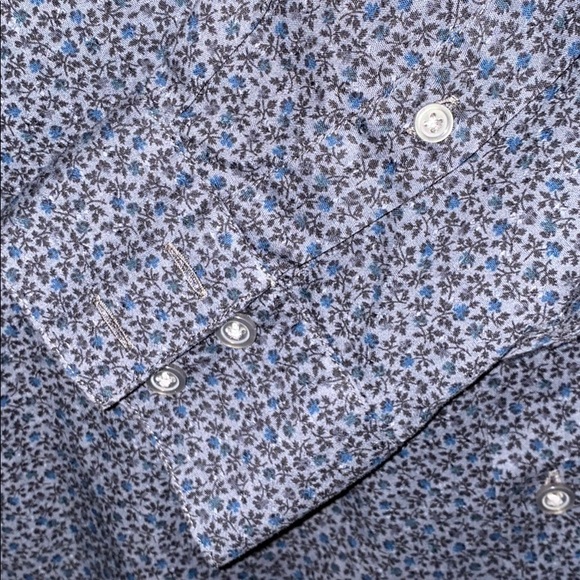 John Varvatos ⭐️ USA Dress Shirt Blue Floral XL - Picture 5 of 5